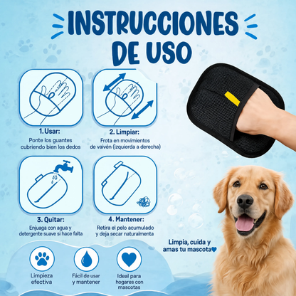 Guante quitapelos para mascotas