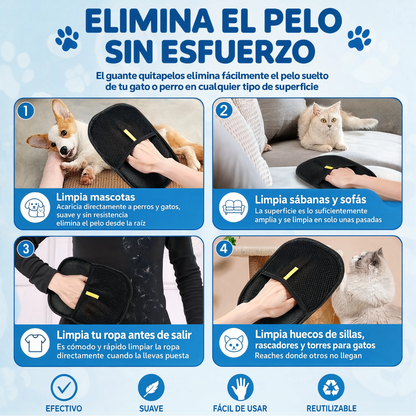 Guante quitapelos para mascotas