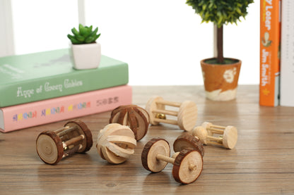 Set de juguetes de madera para hámsteres — ¡Diversión natural y sana!