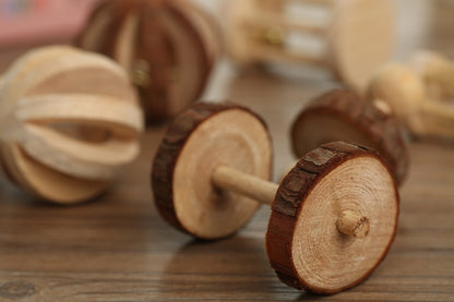 Set de juguetes de madera para hámsteres — ¡Diversión natural y sana!