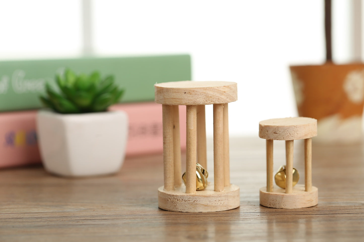 Set de juguetes de madera para hámsteres — ¡Diversión natural y sana!
