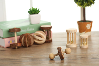 Set de juguetes de madera para hámsteres — ¡Diversión natural y sana!